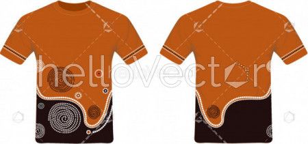 T-Shirt design with aboriginal art