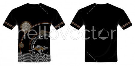 T-Shirt design with aboriginal art