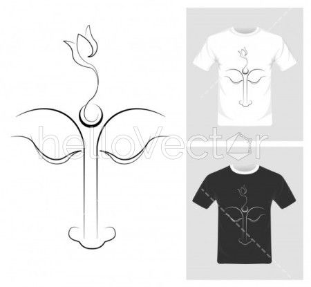 T-shirt graphic design vector illustration.