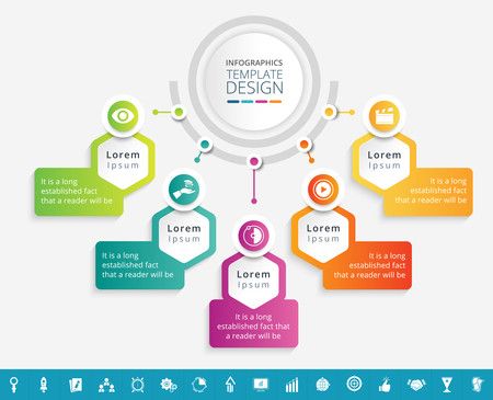 Mindmap Infographic Template Design - Vector Illustration