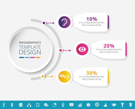 Mindmap Infographic Template Design - Vector Illustration