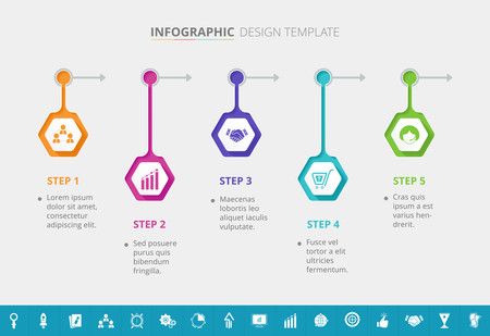 Timeline infographic template design - Vector Illustration
