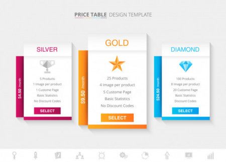 Pricing Table Infographic Template