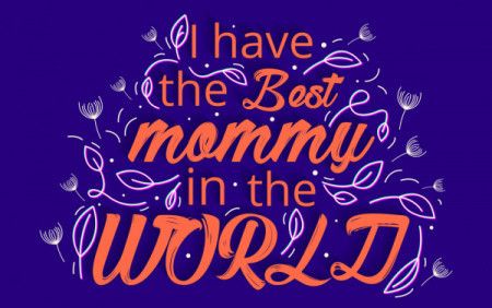 Mothers day typography vector background