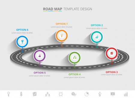 Roadmap infographic template