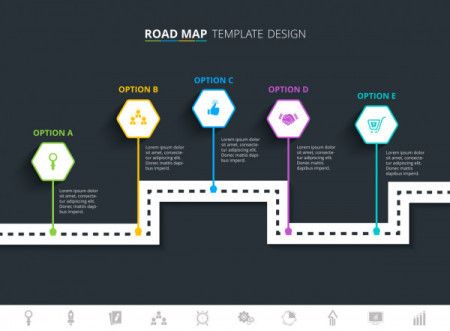 Roadmap infographic template - Download Graphics & Vectors