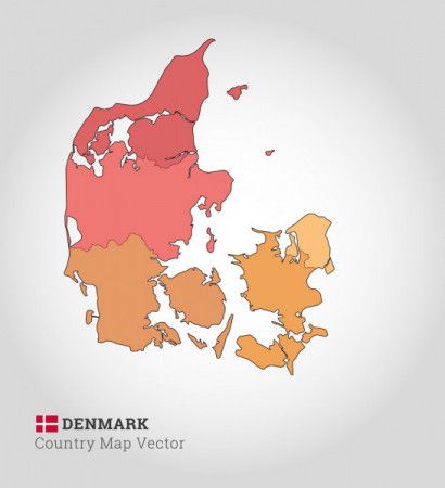 Map Of Denmark Vectors - Download 2 Royalty-Free Graphics - Hello Vector