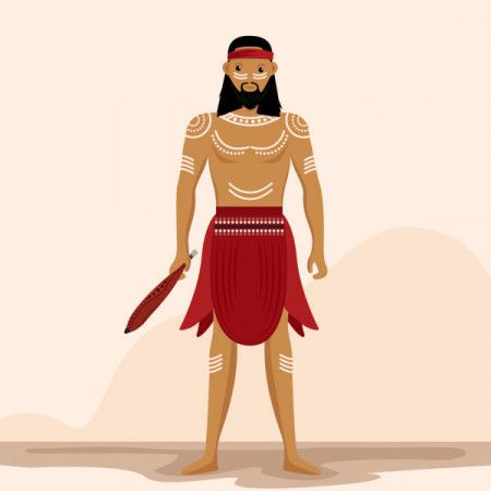 Indigenous People - Vector Illustration