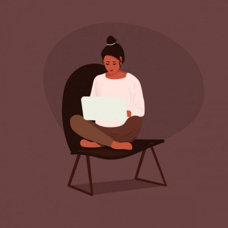 Work at home concept illustration