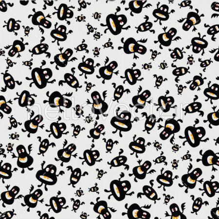 Seamless pattern of bacteria, germs and viruses - Vector background