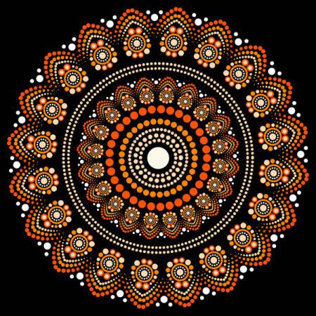 Mandala art Australian dot painting - Vector illustration