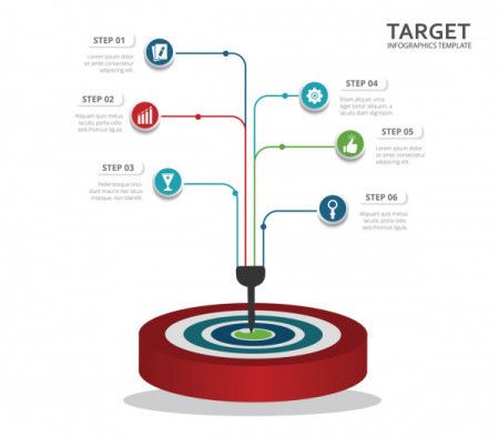 Target infographic design - Vector Illustration