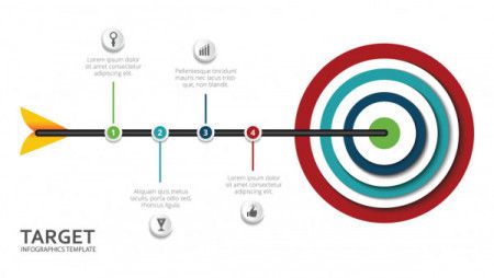 Target infographic design - Vector Illustration