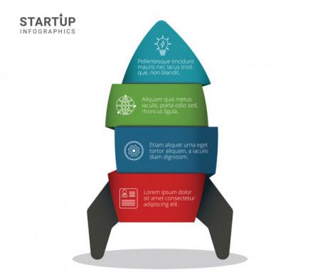 Rocket infographic design - Vector Illustration