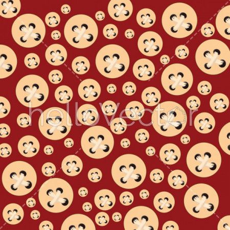 Sewing Buttons Background - Vector Illustration