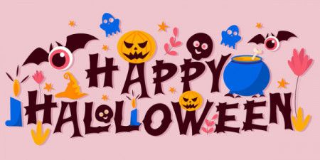 Halloween Typography Vectors - Download 1 Royalty-Free Graphics - Hello ...