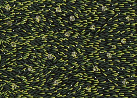 Green leaves seamless texture background