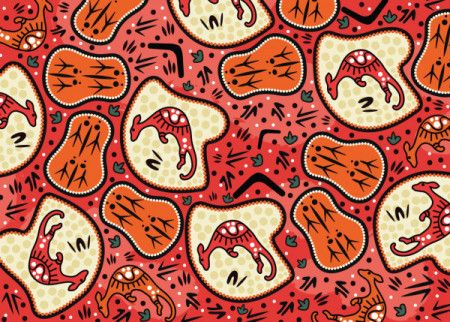 Aboriginal art vector background for fabric and textile