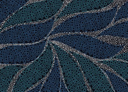 Aboriginal dot art seamless pattern for fabric and textile