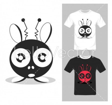 Cartoon characters vector - T-shirt graphic design