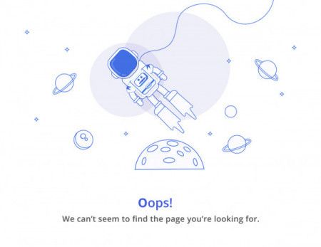Error 404 concept for landing page