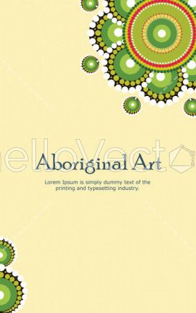 Aboriginal art. Vector Banner with text.