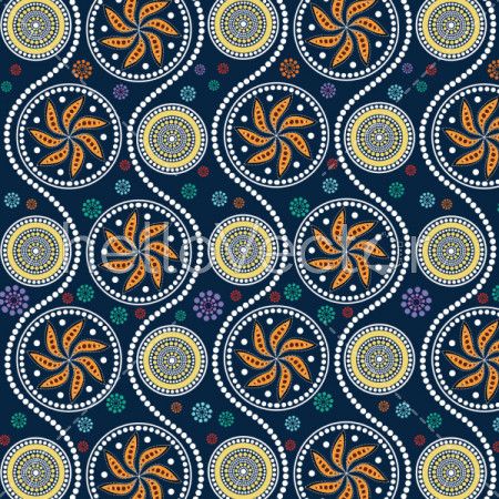Aboriginal dot art painting - Vector Illustration