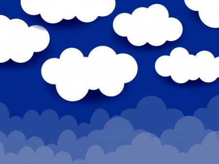 Vector blue cartoon clouds background - Download Graphics & Vectors