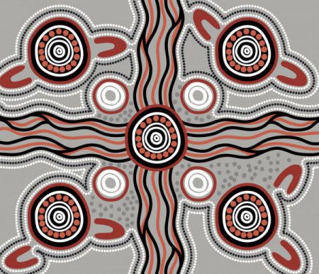 Aboriginal style vector background