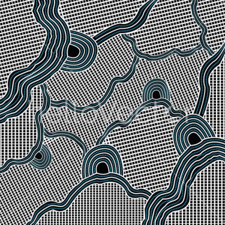 Illustration based on aboriginal style of vector background