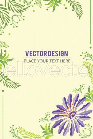 Floral Banner Background. Abstract floral effect banner with text - Vector illustration