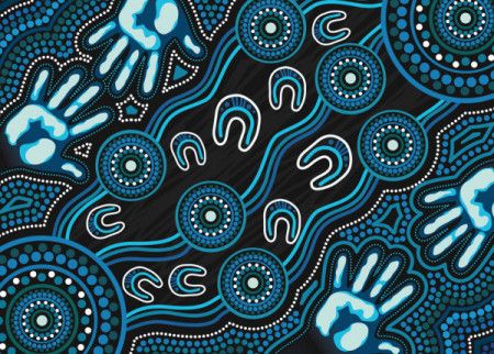 Blue aboriginal art - Download Graphics & Vectors