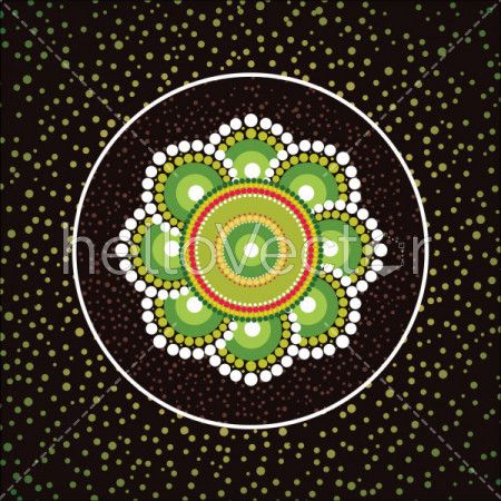 Aboriginal dot art background vector