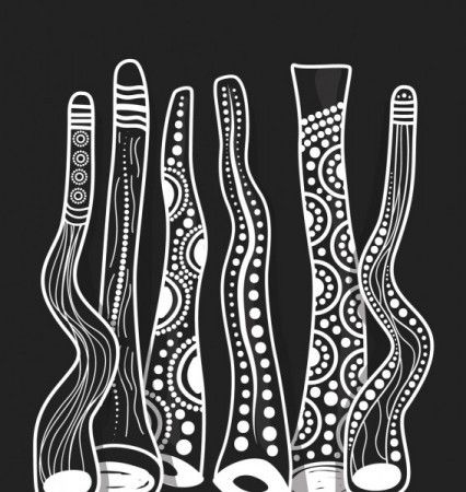 Aboriginal Didgeridoo Art Background - Download Graphics & Vectors