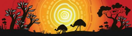 Go green painting. Aboriginal dot art depicting save the nature ...