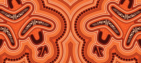 Boomerang aboriginal artwork background