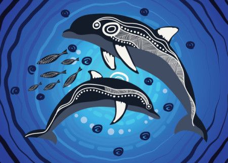 aboriginal art dolphin