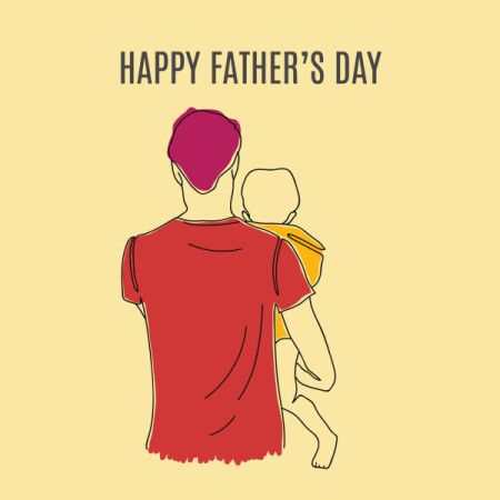 Father and child love background for father's day