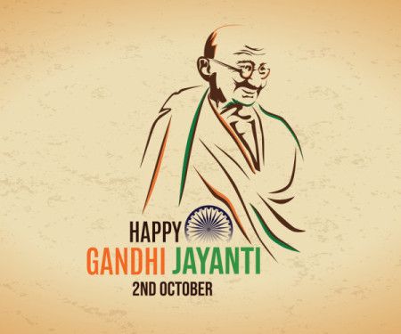 Mahatma Gandhi Sketch Poster, Happy Gandhi Jayanti