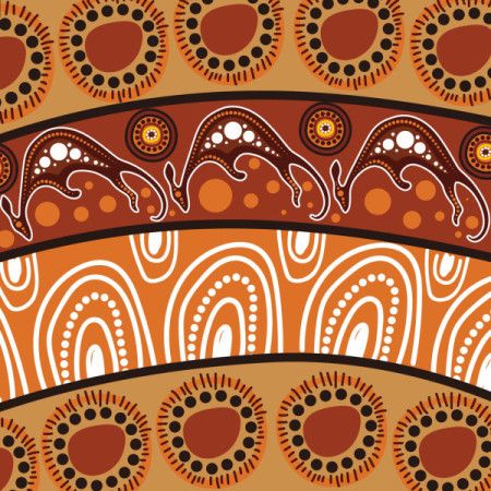 Aboriginal Dot Artwork Pattern Background