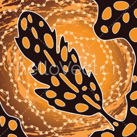 Aboriginal dot art vector painting