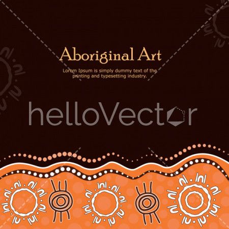 Brochure template with indigenous artwork - Download Graphics & Vectors